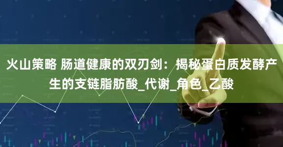 火山策略 肠道健康的双刃剑：揭秘蛋白质发酵产生的支链脂肪酸_代谢_角色_乙酸