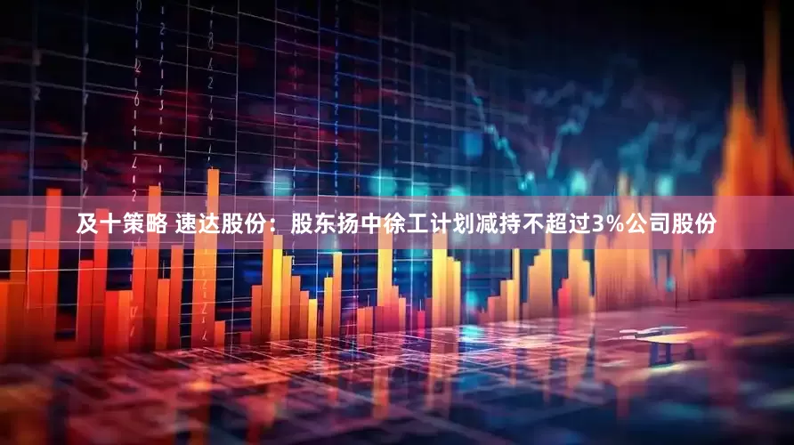 及十策略 速达股份：股东扬中徐工计划减持不超过3%公司股份